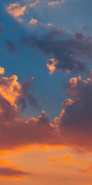 Moon in the sunset