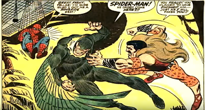 Amazing Spider-Man #49, john romita, spider-man, the new vulture and kraven confront each other as a camera hangs ready to photograph the battle