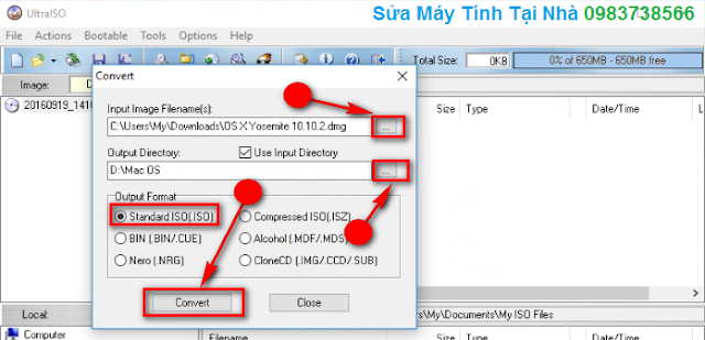 File dmg chuyển sang file ISO