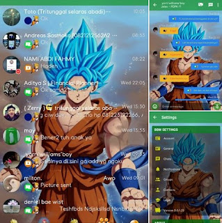  BBM Mod Tema Dragon Ball (Goku) V3.0.1.25 Apk