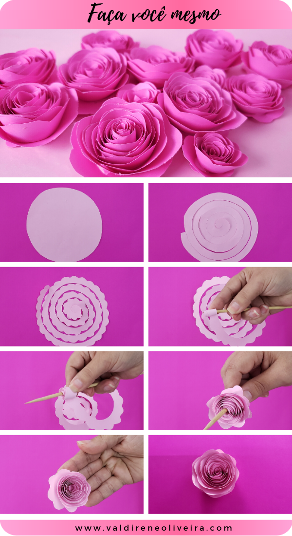 Diy -flor de papel   valdirene oliveira diy