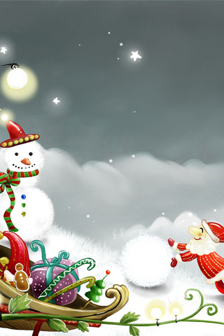 snowman Christmas Wallpaper