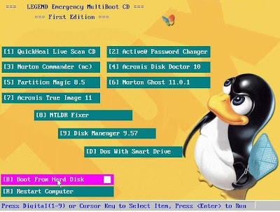 شرح وتحميل أسطورة الصيانة Legend Emergency MultiBoot CD