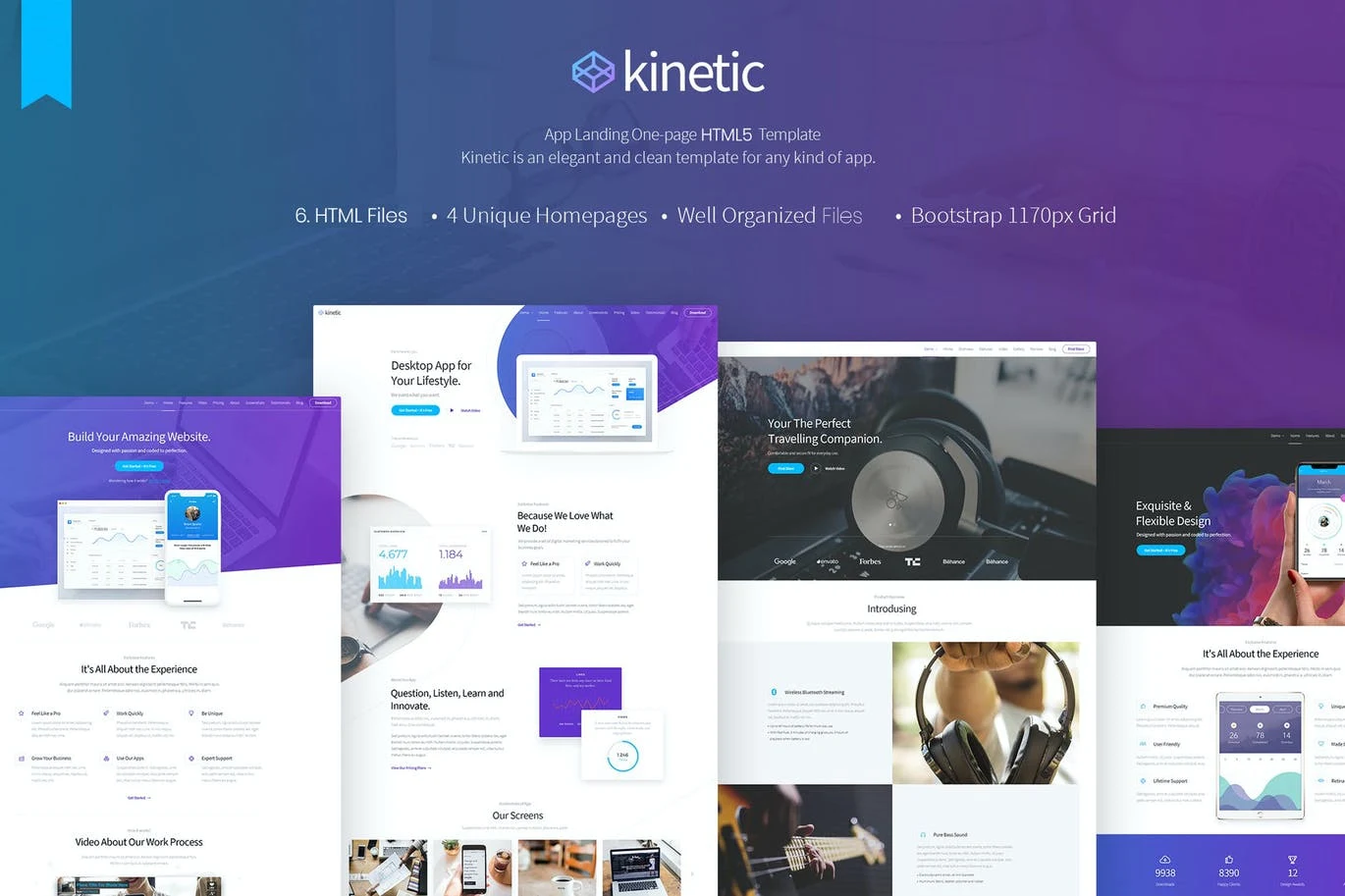 Kinetic - App Landing Page by Demo