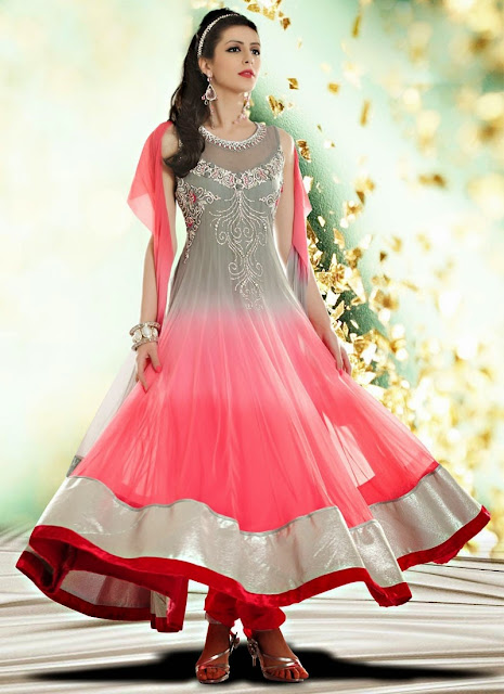 Indian Wedding Wear Long Anarkali Dress Modern Girls