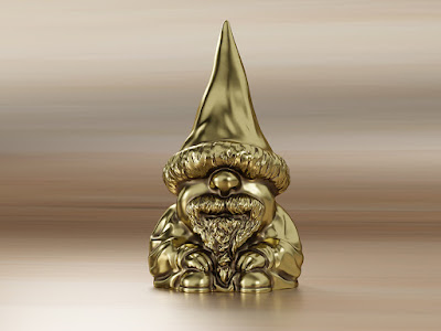 Miniature Sculptures of the Small Cute Gnomes. Made for 3D Printing.