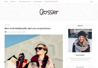 Glossier Blogger Template