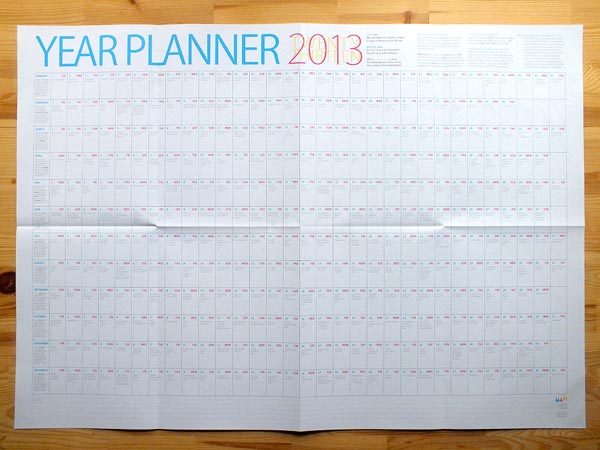 2013 calendar design