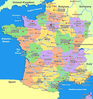 Mappa della Francia Politico