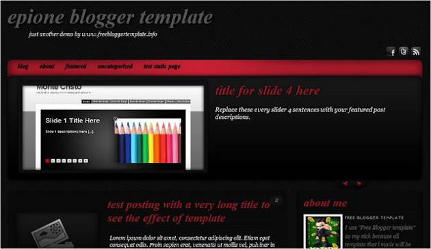 Episone Theme Blogger Template