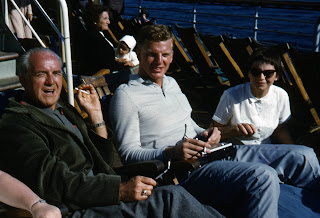 Charles and friends aboard the SS Homeric - June 1961