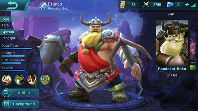 Hero Franco ( Pendekar Beku ) AP Tanker Build/ Set up Gear