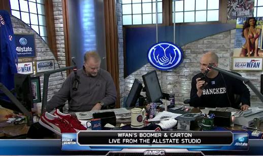 Mike Francesa UP on Craig Carton's Desk 