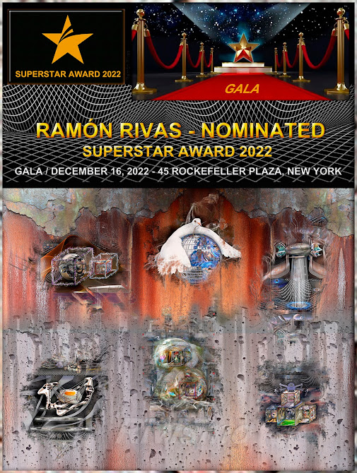 Premio Superstar 2022, con algunas de las obras presentadas por el Nominado Ramón Rivas. La Gala se celebrará el 16 de diciembre de 2022 en Nueva York