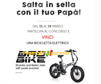 Logo Carpisa festeggia la Festa del Papà: vinci biciclette elettriche Bike Bad 250 watt