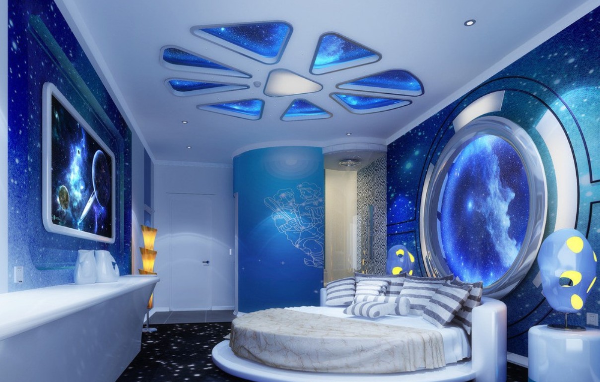 master bedroom designs, space bedroom theme, stretch ceiling, bedroom ...
