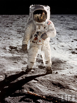 Buzz Aldrin on the surface of the Moon - courtesy Life Magazine