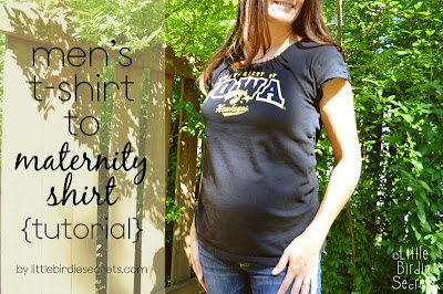 Little Birdie Secrets: how to alter a mens t-shirt into a womens (or  maternity) size {tutorial}