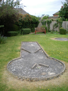 Crazy Golf in the beer garden at The Dolphin Pub in Melbourn