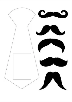 molde de gravata feltro bigode