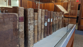 a view of some of the books from Benjamin Franklin