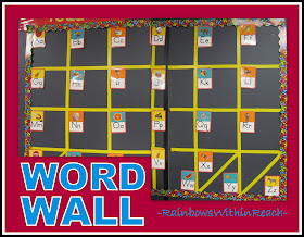 photo of: Word Wall Structure Awaits Words Being Added