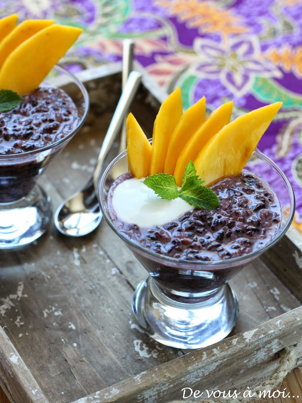 De Vous à Moi Riz Noir Au Lait De Coco Black Rice Pudding