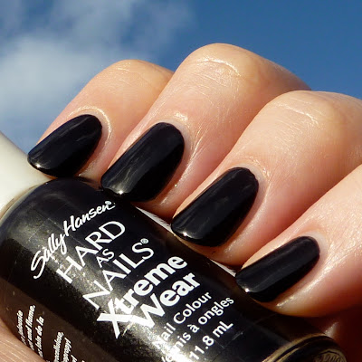 Sally Hansen Black Stiletto Nail polish swatch