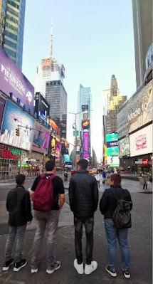 Times Square a las 08:00.