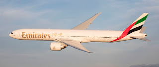 Source: Emirates. Plane in Emirates livery.