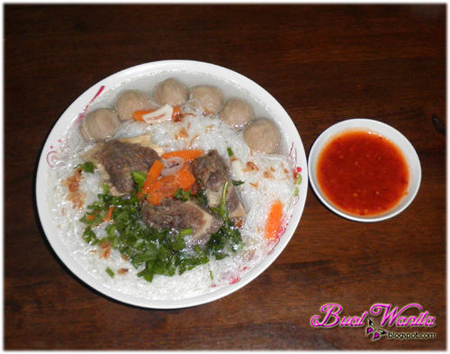 Resepi Mudah Bihun Sup Tulang Dan Bakso Sapi - Buat Wanita