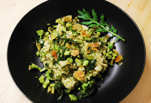 Risotto pesto-brocoli-amandes