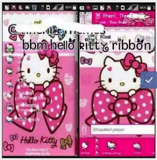 BBM MOD Hello Kitty Ribbon Apk Update 2016