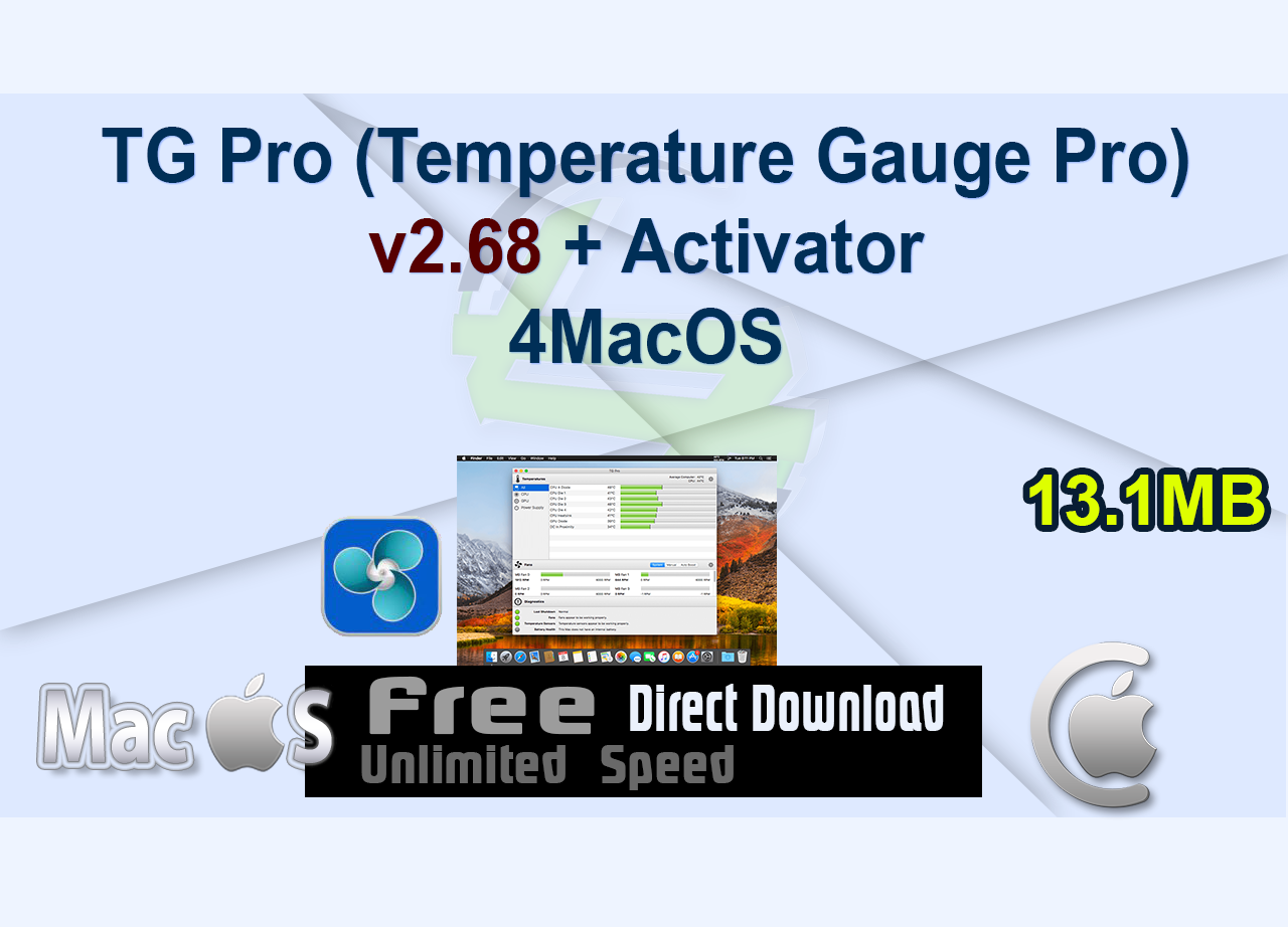 TG Pro (Temperature Gauge Pro) v2.68 + Activator 4MacOS