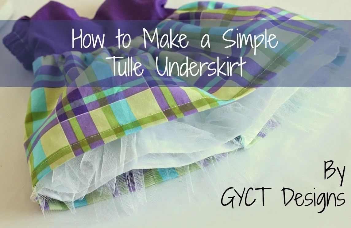 How to Make a Simple Tulle Underskirt by GYCT