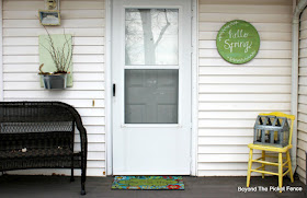 add a little spring decor and color to your porch