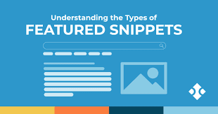 Different types of featured snippets