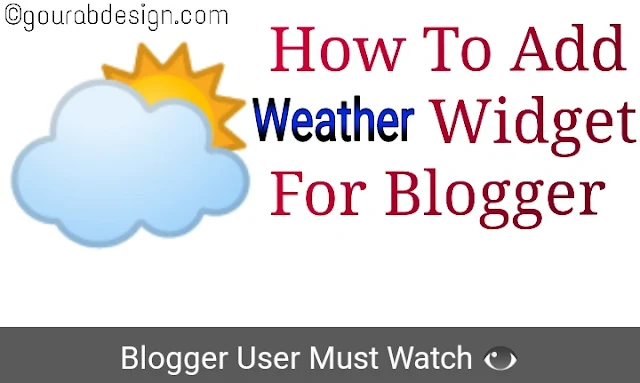 how to add responsive weather widget for blogger website
