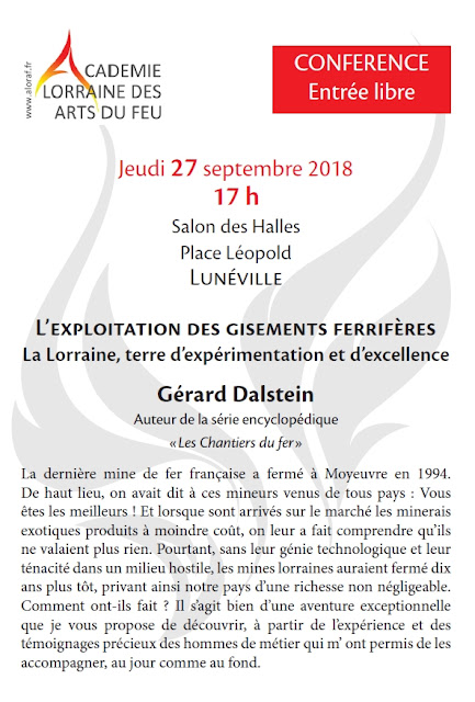 Aloraf-Conference 27 sept 2018 - Gisement de fer en Lorraine