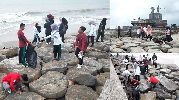 Rangkul PMI dan Pramuka, Pj Wali Kota Pariaman Roberia Gelar Aksi Bersih Pantai Gandoriah