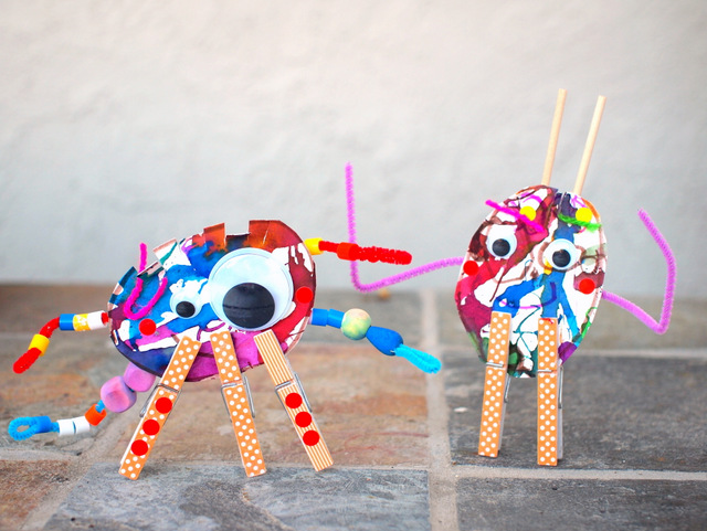 clothespin monster making factory craft for kids