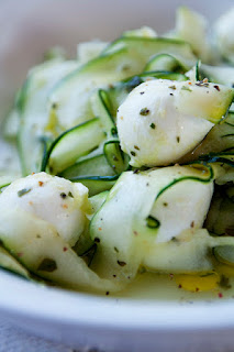 Salade de courgettes et mozzarella