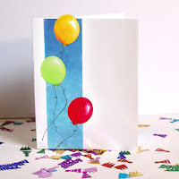 balloons birthday greeting card