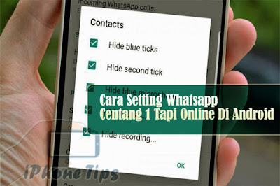 cara whatsapp centang 1 tapi online di hp android