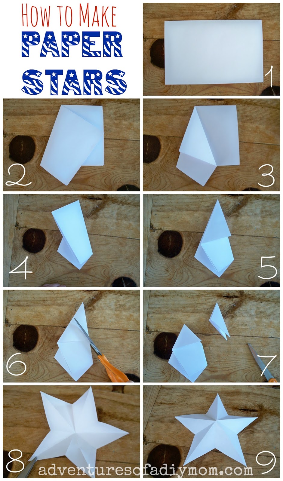 How to Make 3-D Paper Stars - Adventures of a DIY Mom