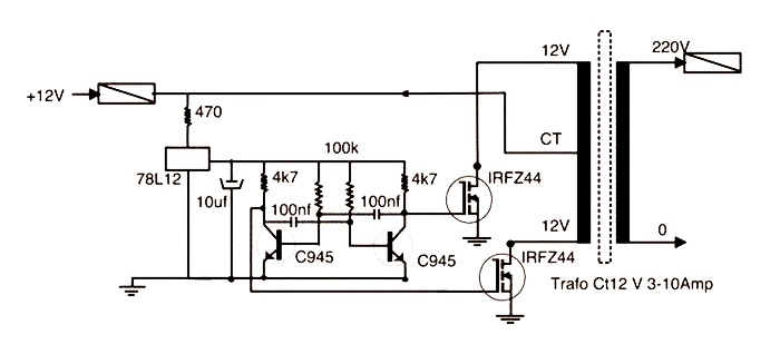 Cara Membuat Inverter  Sederhana  DC ke AC 1000 Watt  Dengan 