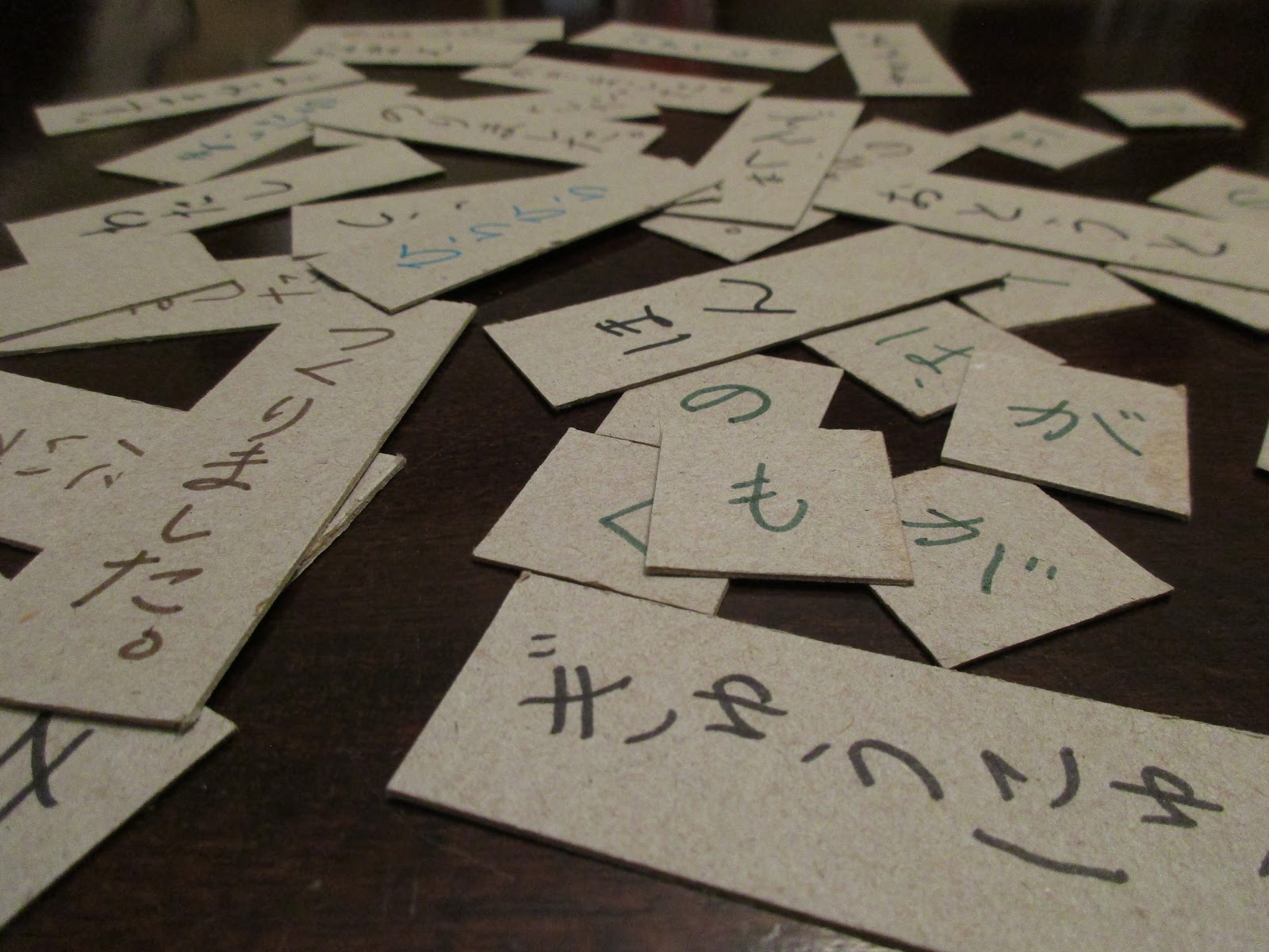 Tacoのときどき書く日記 ミネソタ生活の記録 文作りカード