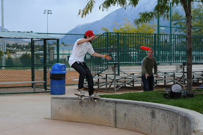 Paul | Half cab noseslide to frisbee catch?