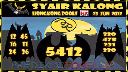 Syair Kalong HK Kamis 23 Juni 2022 - 