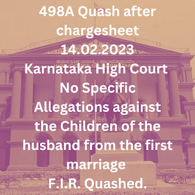 498A Quash after chargesheet 14.02.2023
